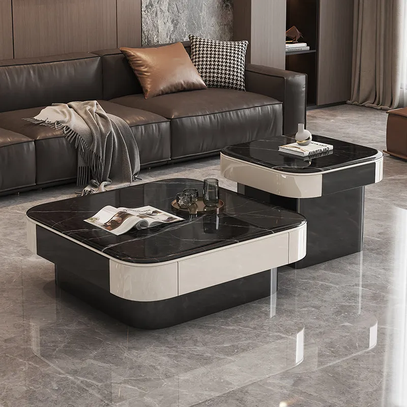 Drawers Moving Side Table Luxury Modern Designer Living Room Storage Writing Coffee Table Dinner Mesa Auxiliar Trendy Furniture