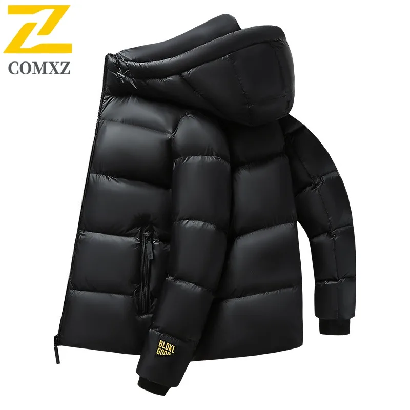 COMXZ 2025 Autumn Winter Men's Graphene Down Jacket Waterproof Windproof for Hiking Camping Fishing Outdoor Sports windbreaker