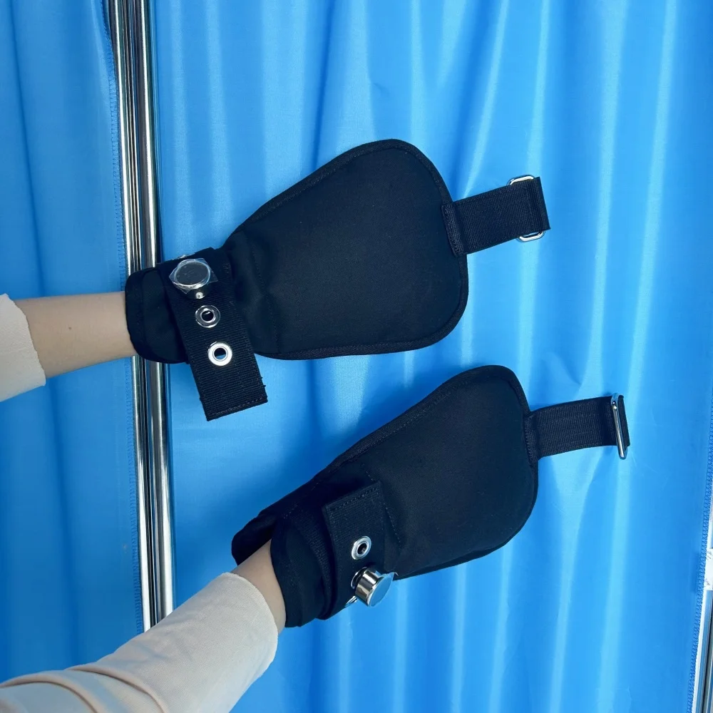 Medical Restraint Mitts Anti-Scratch Padded Locking Gloves for Wound Protection Behavioral Agitation Hand Control