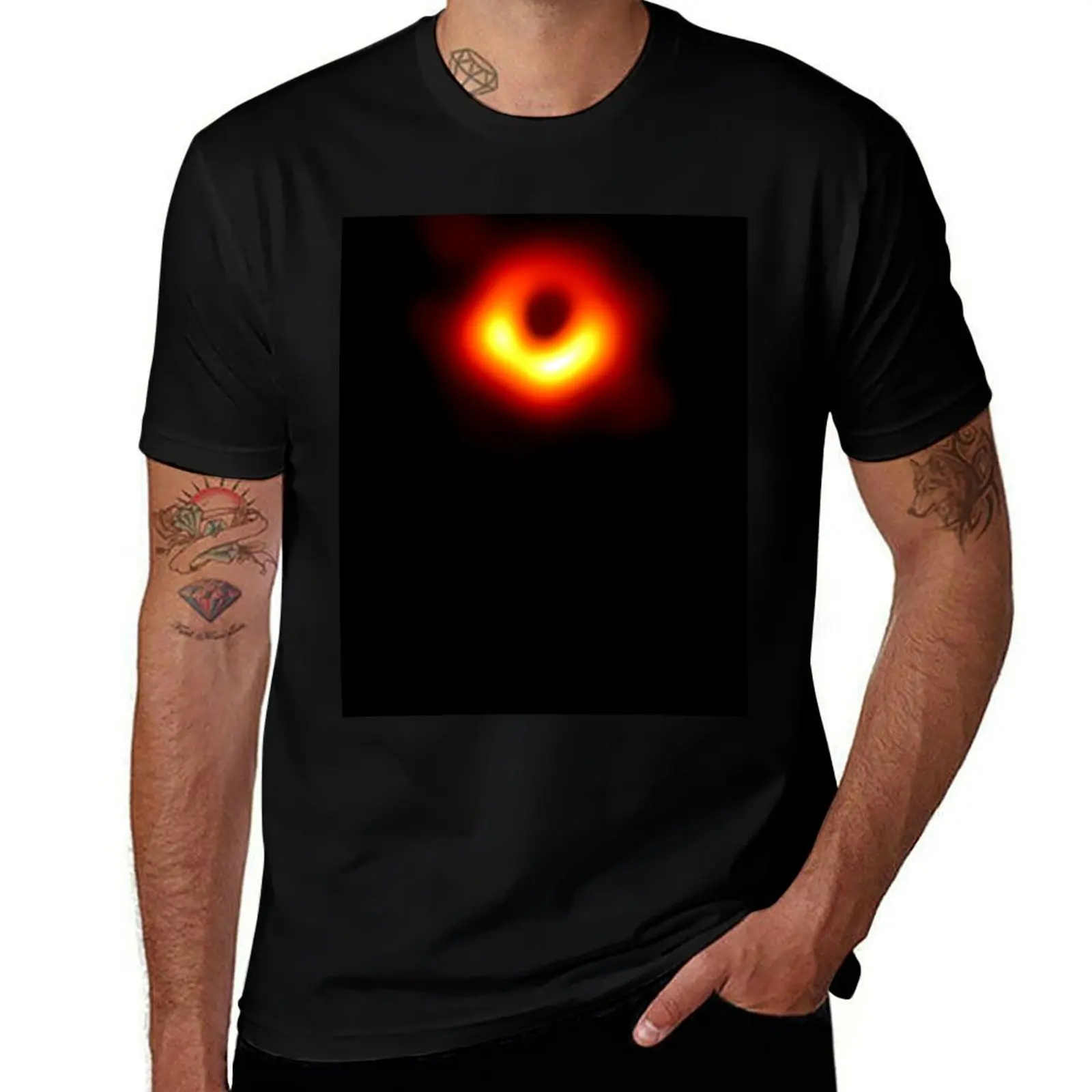 Black Hole NEW REAL IMAGE FROM NASA Event Horizon T-Shirt vintage clothes oversize t-shirts man Short sleeve tee men