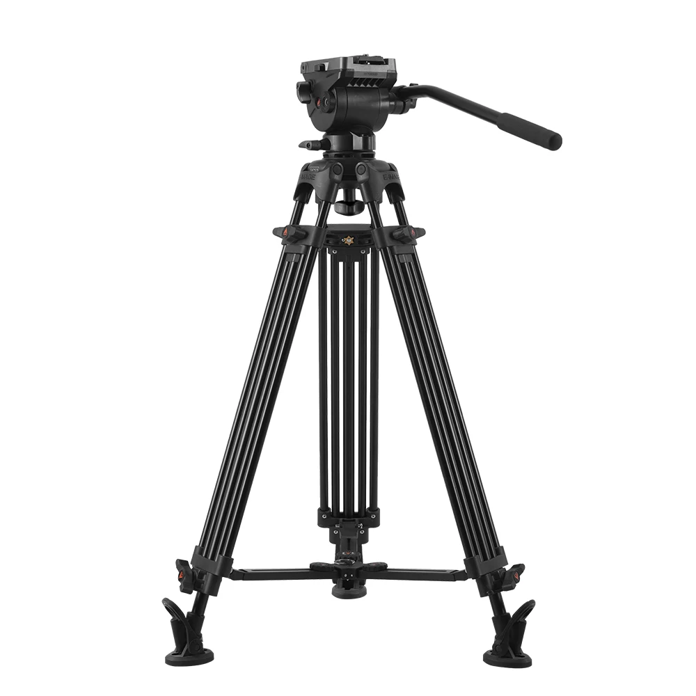 E-IMAGE EG04AS 67-Inch Lightweight Portable Aluminum Camera Video Tripod with fluid head for video camera and DSLR