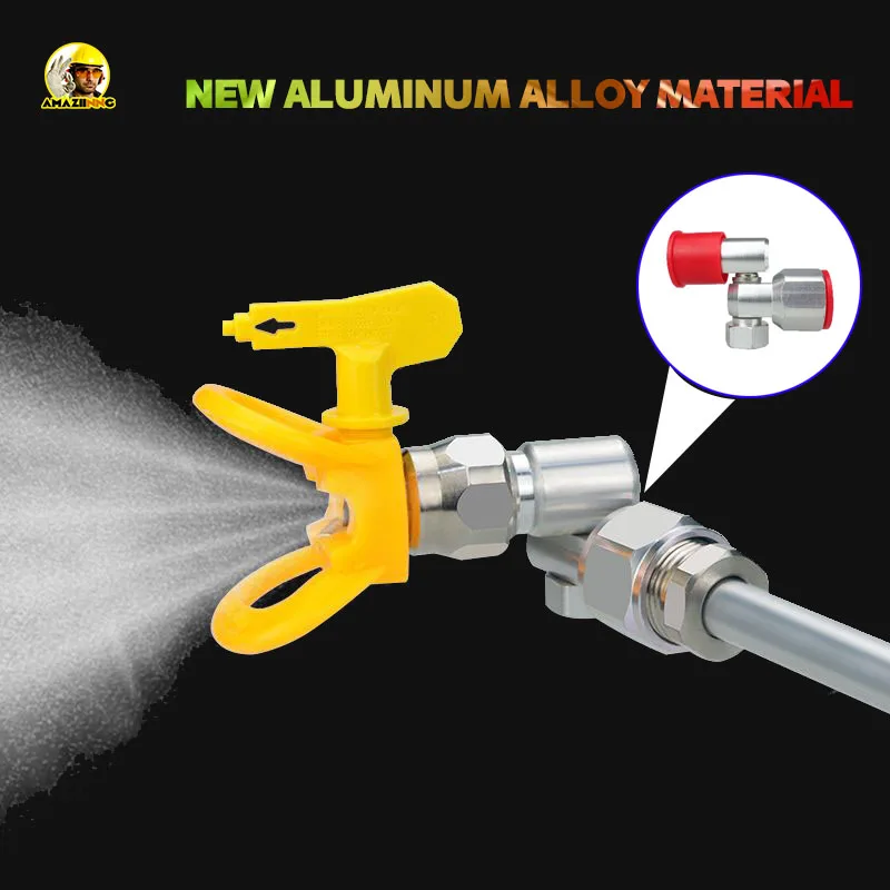 

Airless Paint Sprayer Swivel Joint Adapter Universal Boutique Aluminum Alloy Airless Spray Gun Connector 360 Rotatable Joint