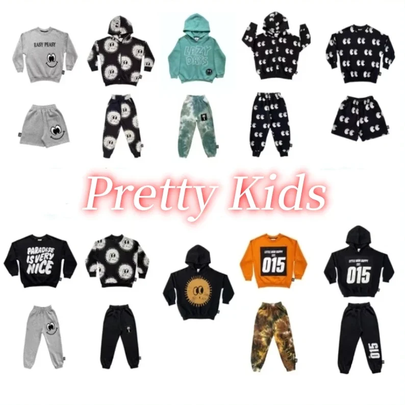 

In Stock! 2024 LMH Autumn/Winter New Boys Girls' Cartoon Printed Sweatshirt and Sweatpants Set Kids Clothes Set