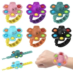 Push Bubble Bracelet Fidget Spinner Toys Silicone Wristband Hand Figet Sensory Unzip Kid Adults Octopus Bracelets Antistress