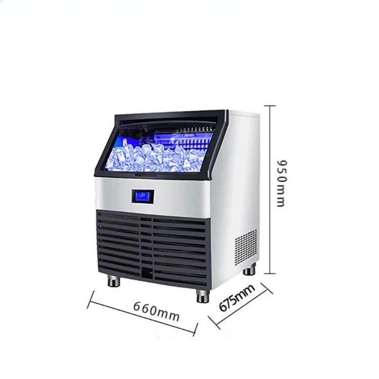 for120kg Super Large Output Milk Tea Shop Large Bar Automatic Cube Ice Making Machine Commercial Integrated Air-cooled Ice Maker