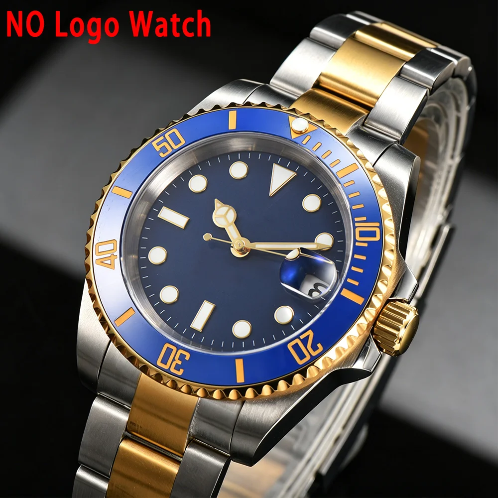 Dwayne Campbell Mid To High End 40mm Watch Sapphire Glass 316L Stainless Steel NH35 Movement BGW9 Luminous Transparent Watch Bac