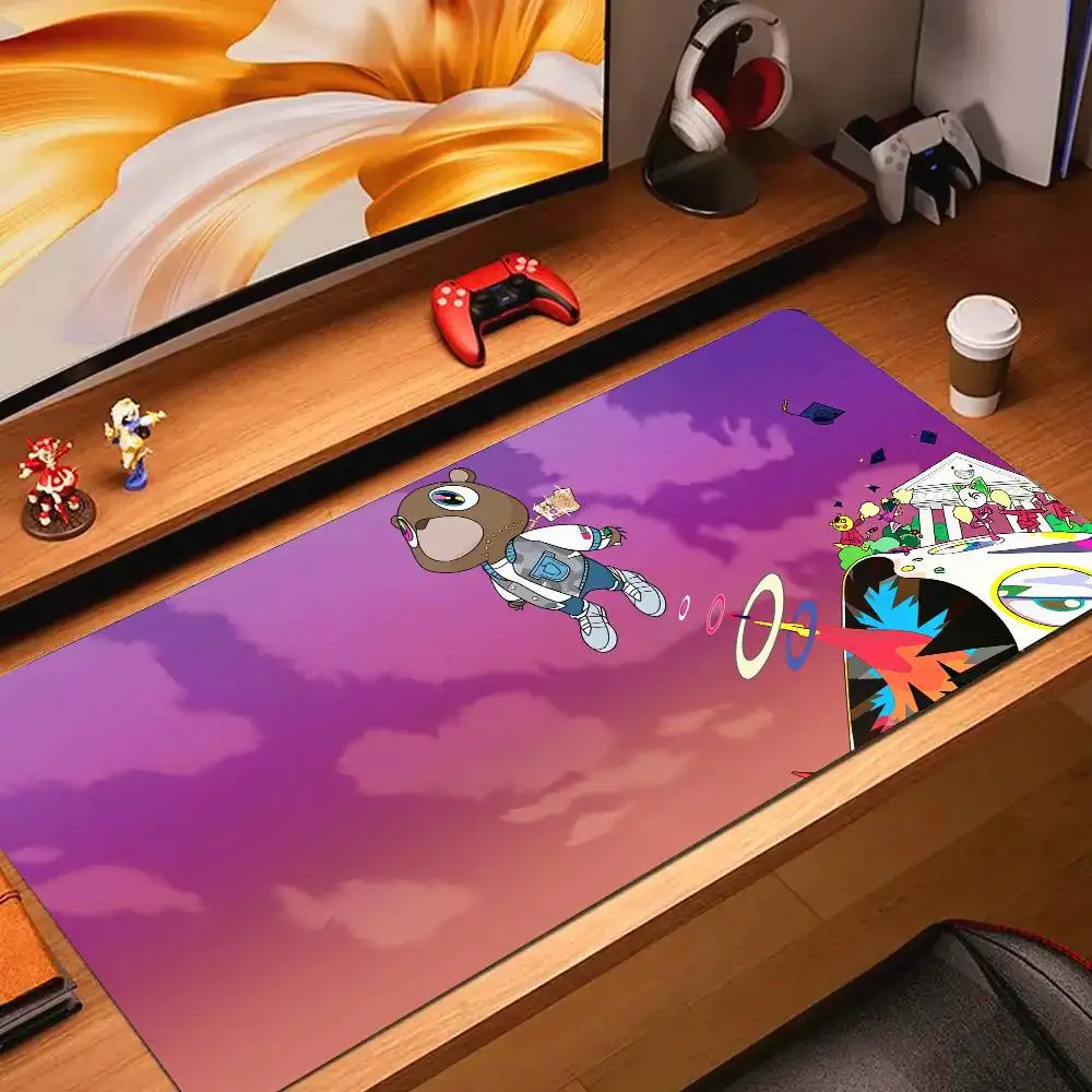 Album Mousepads Mat Non-slip Lockedge Office Student Gaming West Thickened Kanye Large Writing Cushion Mouse Singer Pad