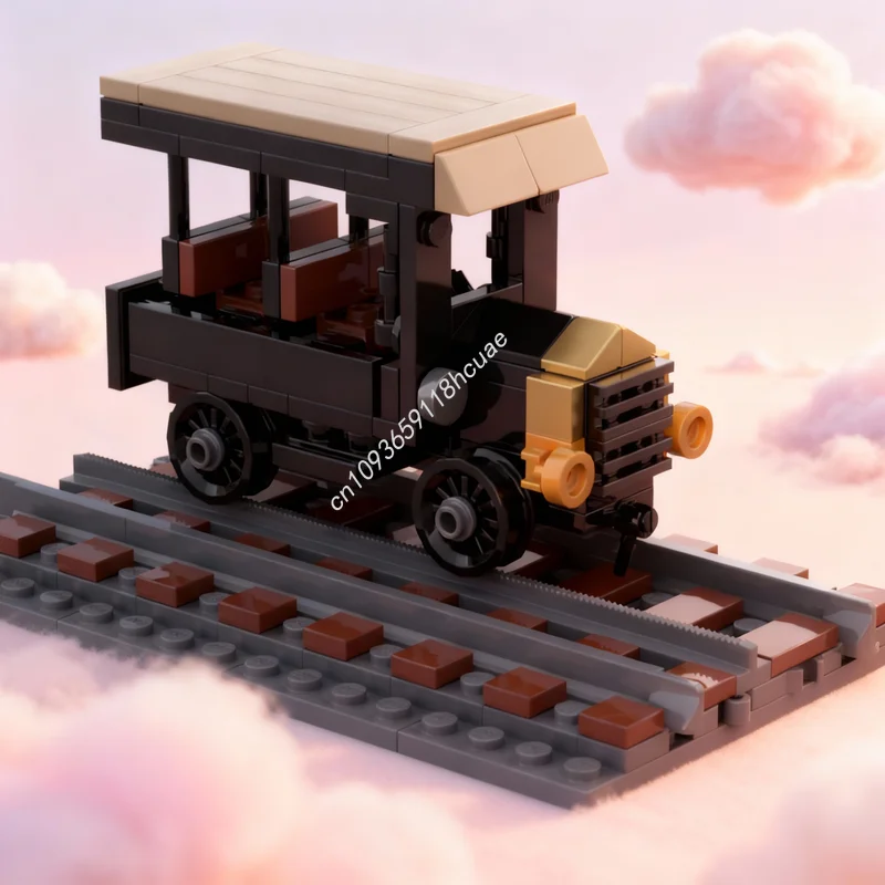 159pcs MOC RGS Inspection Rail Car No 1 Train Model Toy Building Blocks Architecture Assemble DIY Creative Festival Gifts Idea