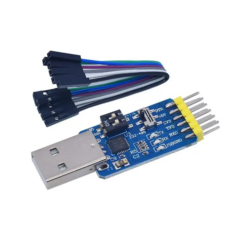 6-In-1 USB To UART Serial Port Module Kit USB TTL 485 232 Free Conversion CP2102 USB To TTL TTL To 232-AU47