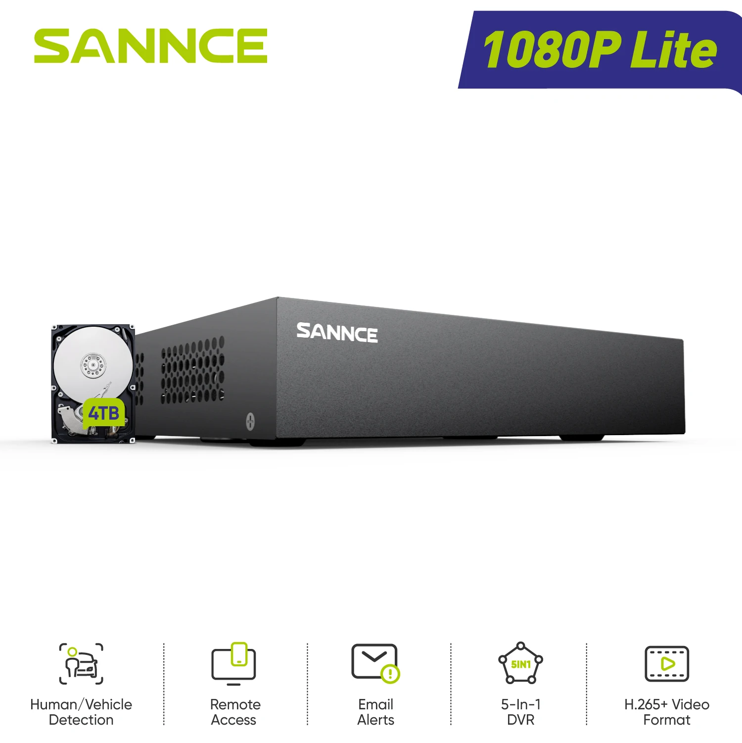 

SANNCE 4/8/16 Channel Digital Video Recorder H.264+ CCTV Video Surveillance Recorder Remote Access 1080N CCTV DVR SecuritySystem