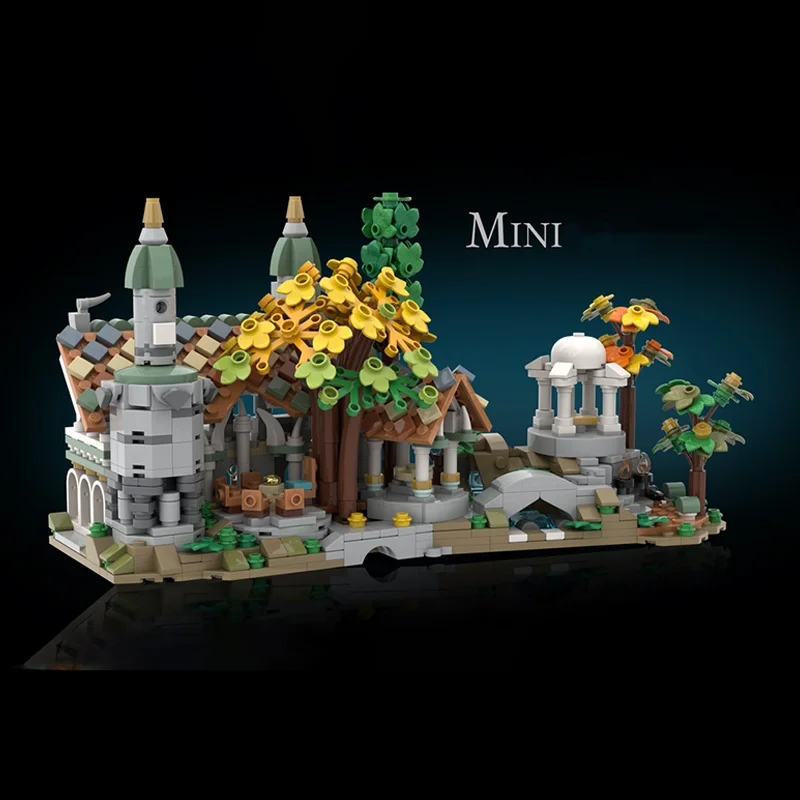 1187pcs MOC Mini Rivendell Hobbit Lord Rings Model Building Blocks Construction Idea Birthday DIY Education Christmas Gifts Toys