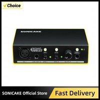 SONICAKE Sonic Cube Dual-Channel Professional Audio Interface High-Quality Analog Preamplifier for Studio Recording Microphone
