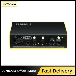 SONICAKE Sonic Cube Dual-Channel Professional Audio Interface High-Quality Analog Preamplifier for Studio Recording Microphone