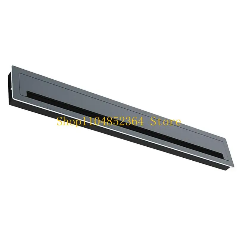 652F Aluminum Desk Cable Hole Grommet with Brush Metal Desk Cable Grommets with Brush