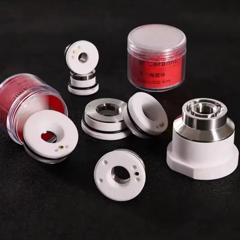 Fiber Laser Ceramic Ring D28 M11 D32 M14 D19.5 M8 Ceramic Nozzle Holder Raytools Precitec WSX BOCI Laser Head Parts