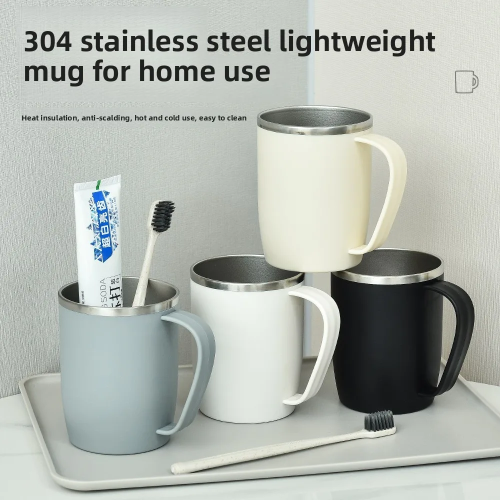 304 Stainless Steel Teeth Cleaning cup Mouthwash cup Bathroom Roller Toothbrush Toothpaste travel Wash cup Bathroom Accessories