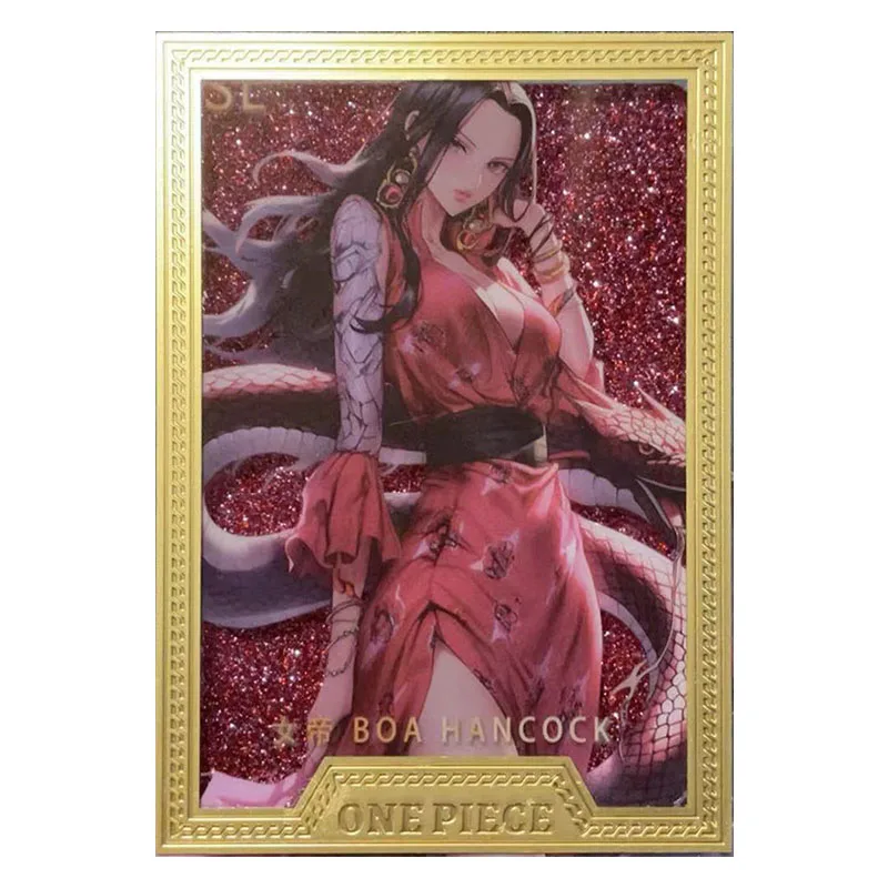 Anime ONE PIECE Rare SL Quicksand Refraction Foil Hancock Nami Shirahoshi Robin Toys for boys Collectible Cards Birthday Present