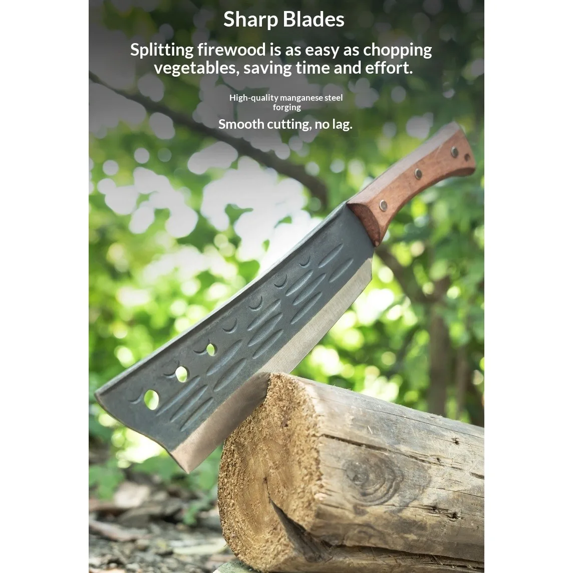 Chopstick Axe Large Size High-Hardness Tree Chopping Knife Wood Splitting Tool