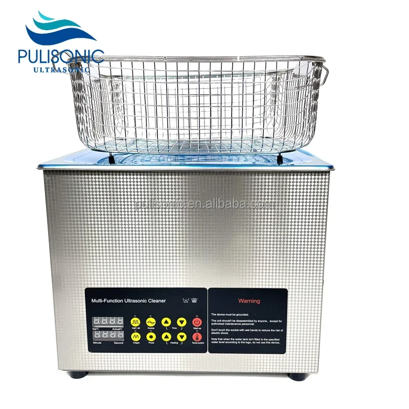 Pulisonic Manufacture Multi-purpose Pulse Ultrasonic Cleaner Bath 15Liter Glasses/Accessories/Parts Cleaning Device