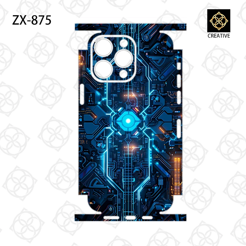 Colorful Skin Wrap for iPhone 15 Pro Max 14 13 12 Phone Sticker Protective Film for Back, Frame, Camera, Full Cover Sticker