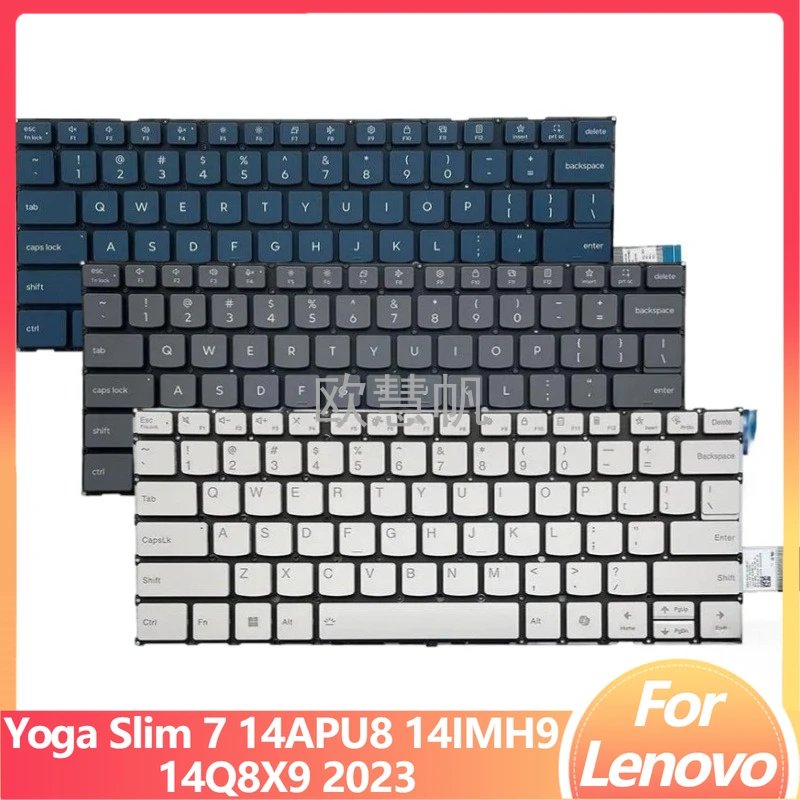 M New Repair Accessories for Lenovo Yoga Slim 7 14APU8 14IMH9 14Q8X9 2023 Yoga Pro 7 9 14IRP8 2023 Laptop Keyboard with Backlit