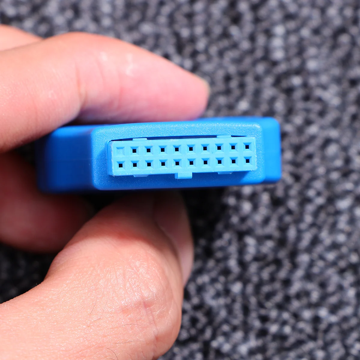 

1Pcs Blue 20 Pin Motherboard Header to 2 USB 3.0 Adapter High Performance 4.8gbps Transfer Speed for Pc Internal Expansion