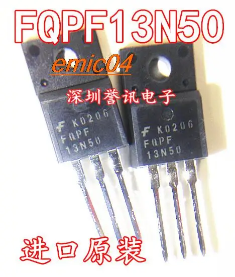 10pieces Original Stock 13N50 FQPF13N50C TO220-3  13A 500V MOS