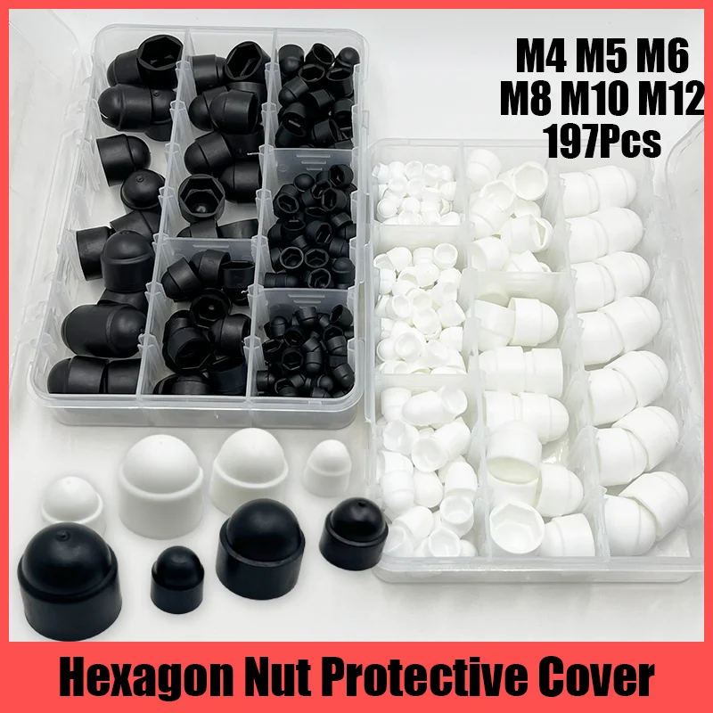 

Hex Nut Cap PE Plastic Hexagon Protection Caps Cover for Bolt Protect Screw Bolt Nut Car Wheel Exterior Decoration White Black