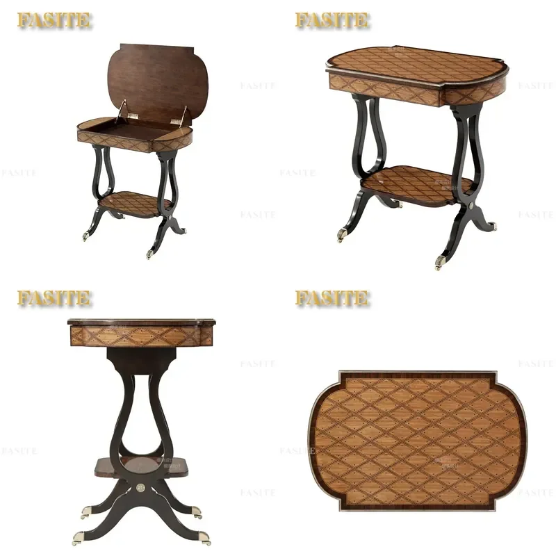 For Neoclassical Special Shaped Corner Chipotle Mahogany Court Storage Small Corner Large Flat Layer Decoration