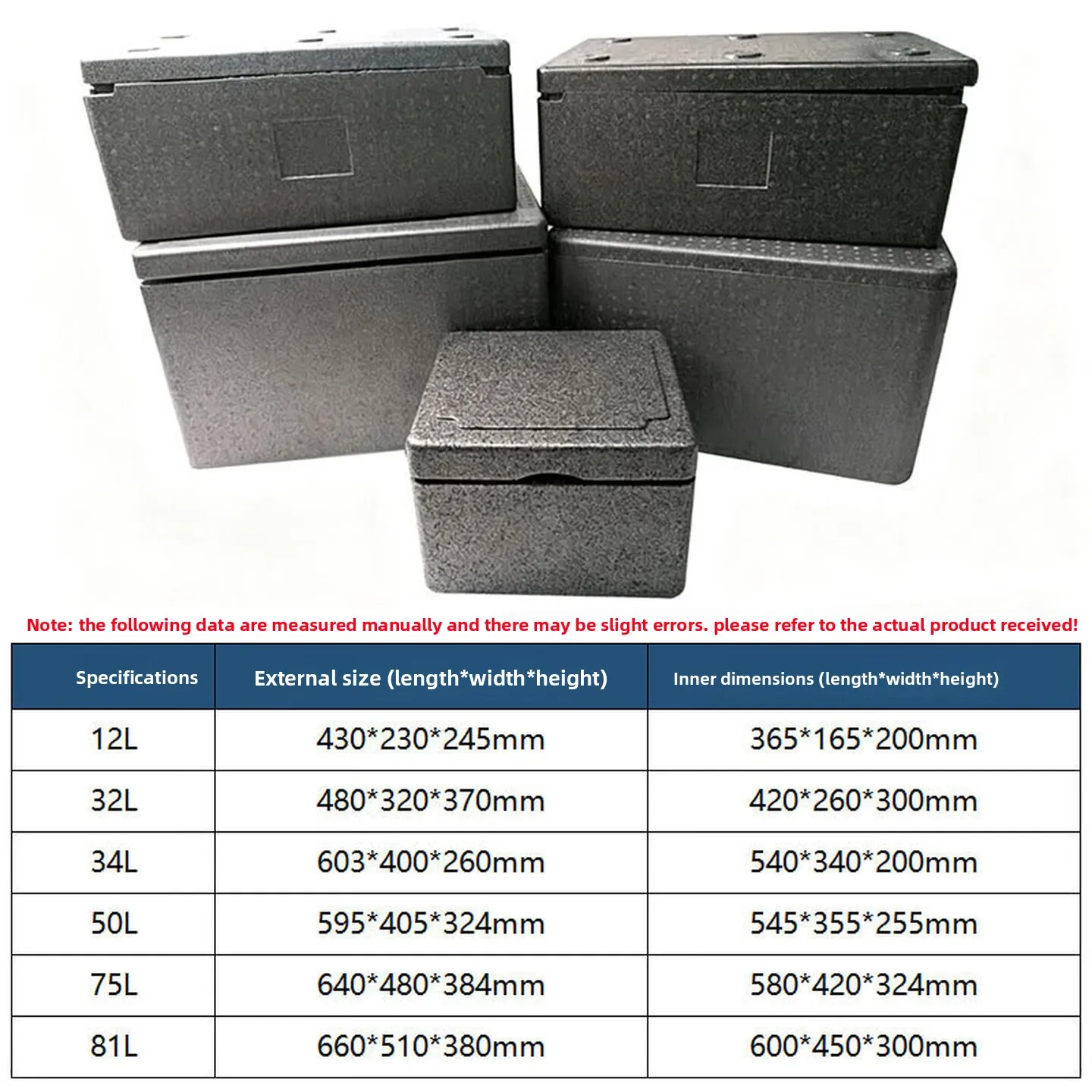 32L EPP Insulated Cooler Box Lightweight Food Storage for Camping Picnic Delivery Fishing Outdoor Travel Gear Use BT5 보냉 박스