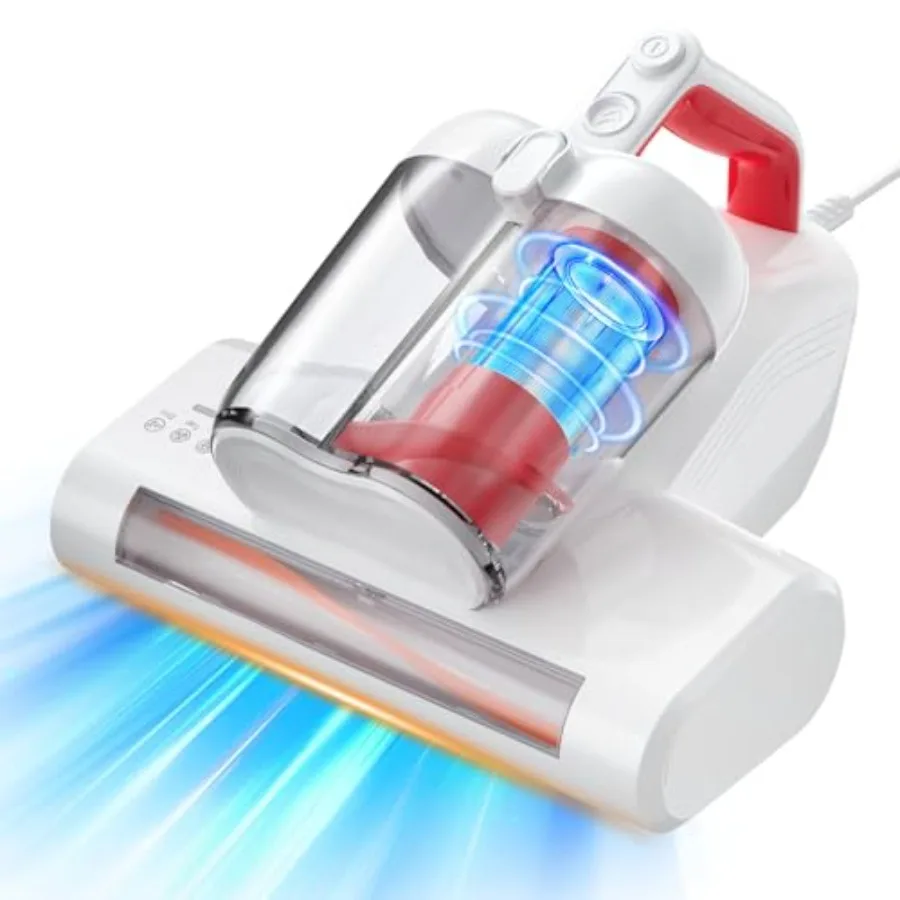 

Mattress Vacuum Cleaner 16Kpa 600W Bed Vacuum Cleaner with 253.7nm UV-C Light and Heating Tech and 40000 RPM/Min Brushroll Rota
