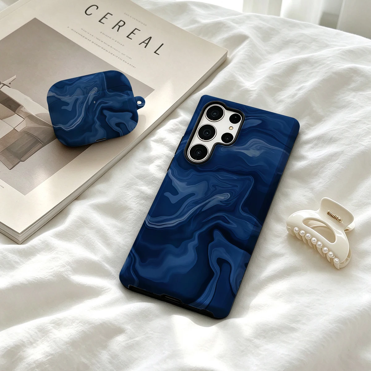 Deep sea ripples Phone Case For Samsung Galaxy S26 S25 Ultra S24 S23 Ultra Plus Shockproof Double Layer Tough Back Cover