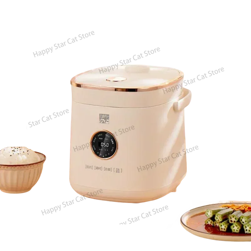 2L Mini Rice Cooker with Low Sugar Starch Reducing Function and Rice Soup Separation Non-Stick Inner Pot 220V