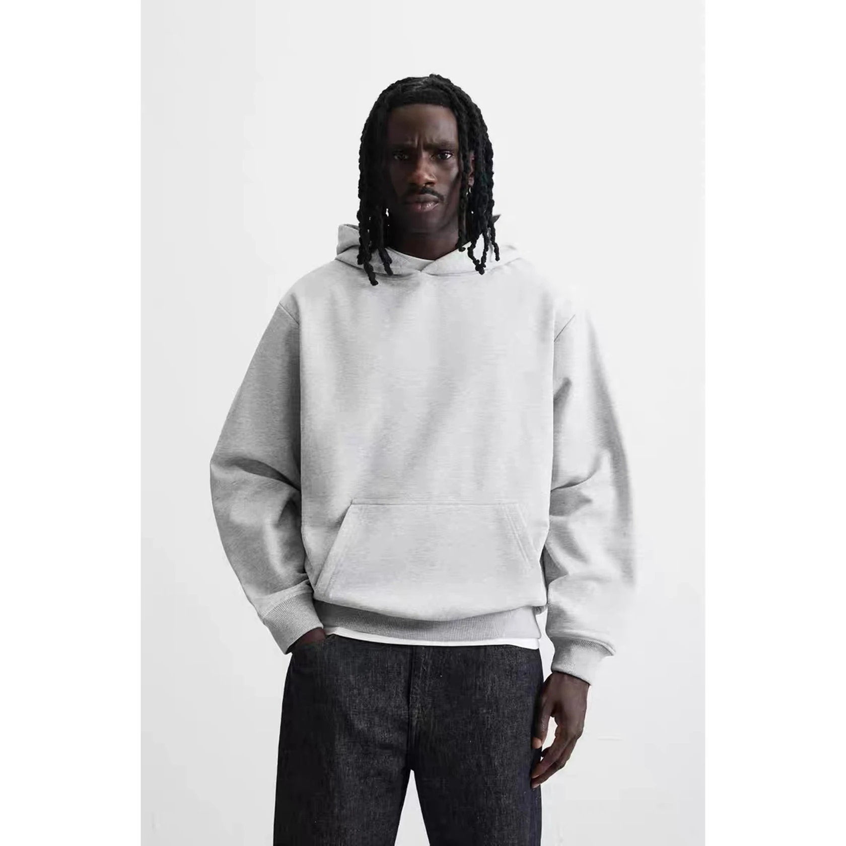 

Новое поступление, лето 2025 г., мужская базовая свободная толстовка с капюшоном Long Sve, повседневная удобная универсальная толстовка для повседневной носки