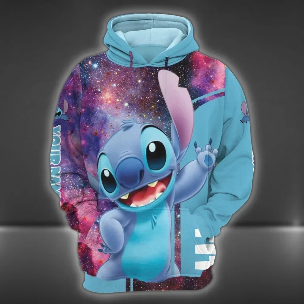 

Stitch Men's Hoodie Disney Men's Wear 3D Cartoon Print Tops New Pullovers Oversized Men's Hoodie Autumn Fashion Men's Clothing