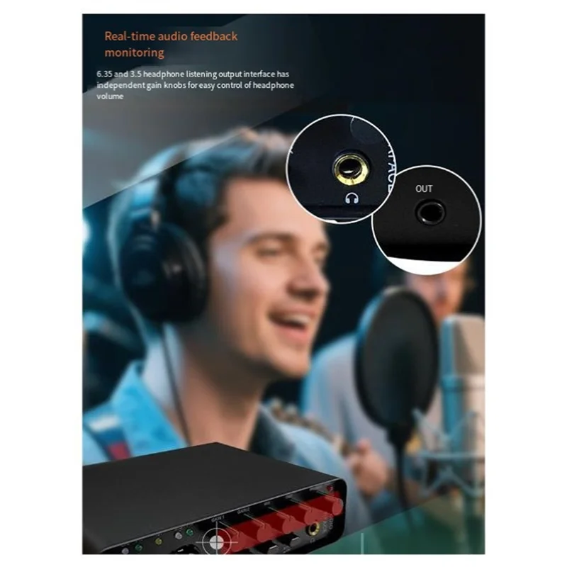 

CABE-профессиональная звуковая карта, аудиоинтерфейс с функцией мониторинга, электрогитара, живая запись для студийного пения, микропо