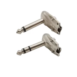 Mono / Stereo Jack 6.35mm Male Plug Connector Right Angle 90 Degree 2/3 Pole TS/TRS Plugs Audio Microphone Cable Connectors