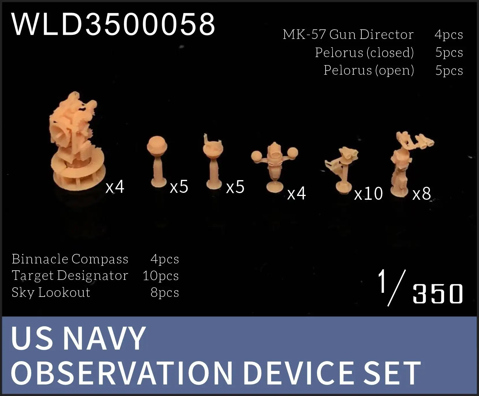 

WULA MODELS WLD3500058 1/350 Scale US NAVY OBSERVATION DEVICE SET 3D-Printed Parts