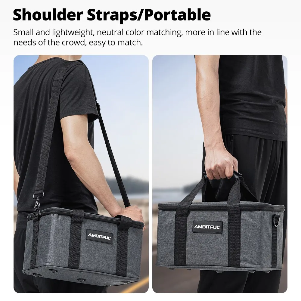 Ambitful PB18 Shoulder Straps Portable Carry Bag Studio Flash Light Video Camera Bag for Outdoor Photography Photo Video