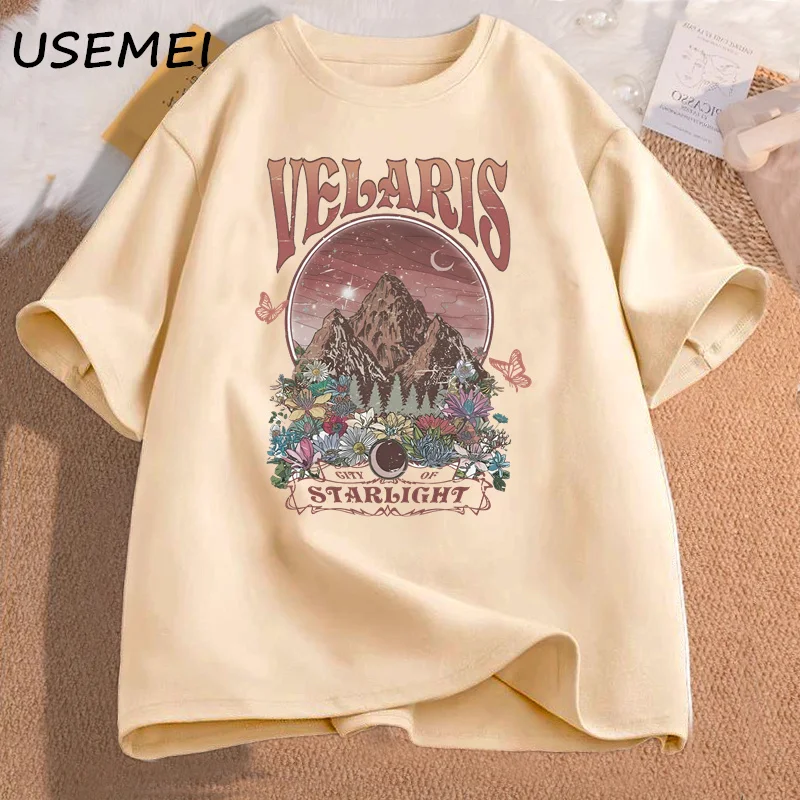 

Velaris City of Starlight ACOTAR T Shirt Women Casual The Night Court T-Shirt Bookish SJM Merch Tshirts Cotton Short Sleeve Tees