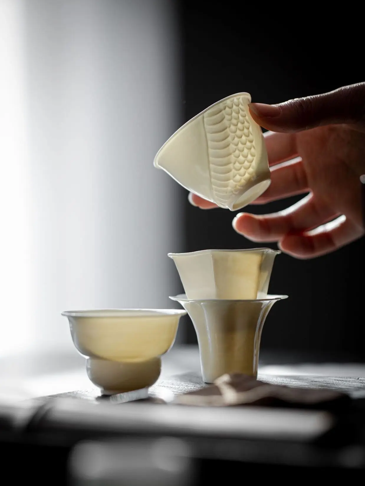 

Handmade Tea Cup Creative a Thin Walled Gongfu Tea Set Chinese Sle Drinking Cup Boiling Tea Cup Master Cup Tang Song