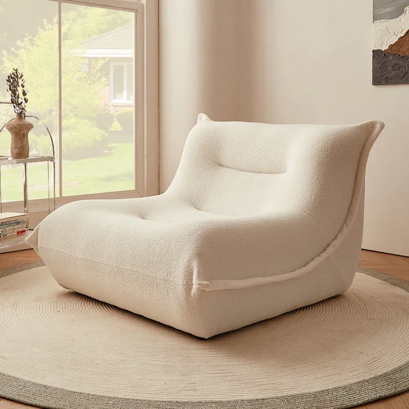 Lazy Sofa Dumpling Lamb Wool Balcony Bedroom Female Caterpillar Single Recliner Living Room Furniture Muebles De La Sala