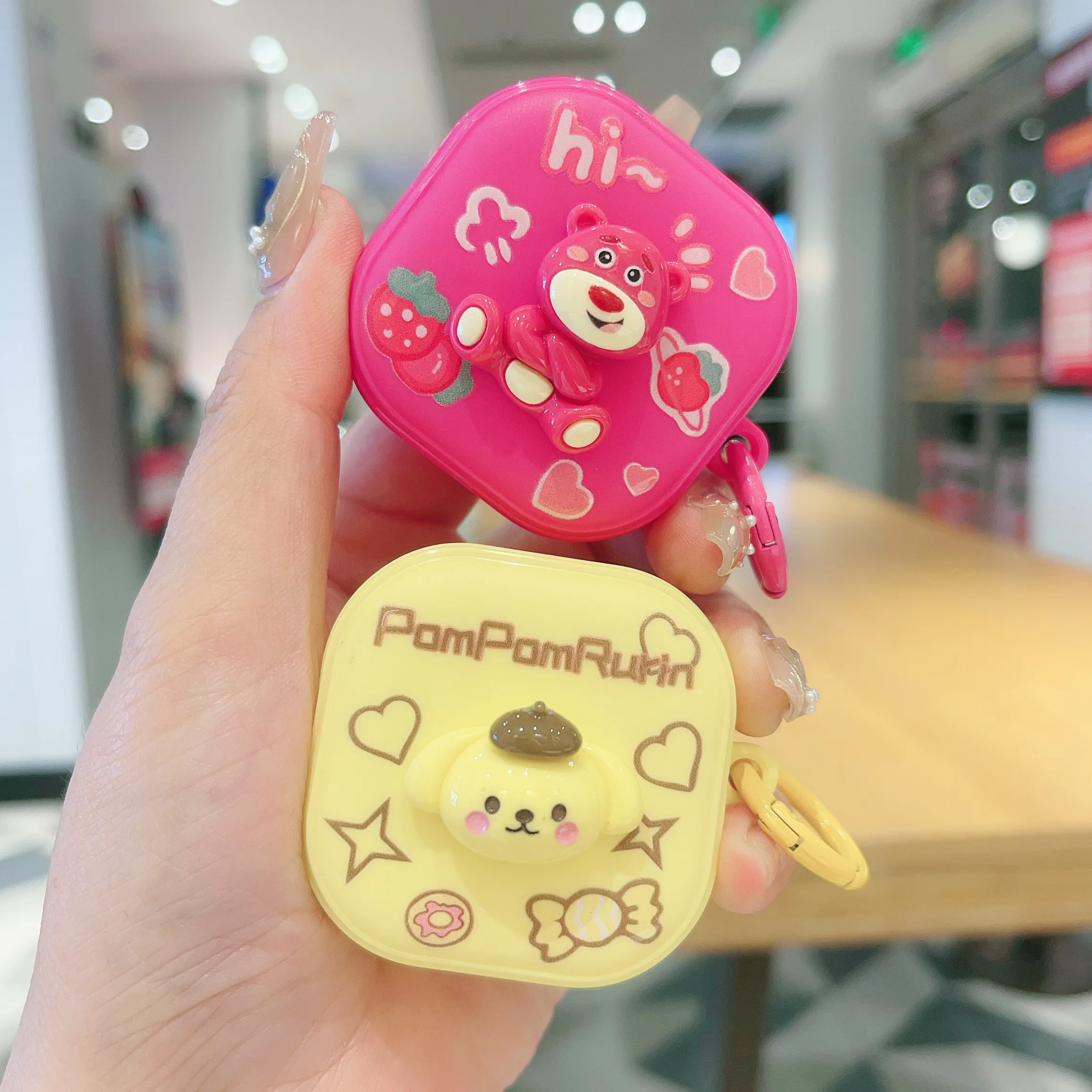 Melody Kuromi Sanrio Cinnamoroll LOTSO LinaBell Hello kitty Anti-drop headphone Case For Samsung Galaxy buds2/Pro/Pro2/Live/FE