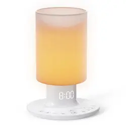 REACHER Dual Alarm Clock Sunrise Lamp Adjustable Sunrise Alarm Clock Wake Up Light Touch Bedside Lamp 12 Color Nightlight