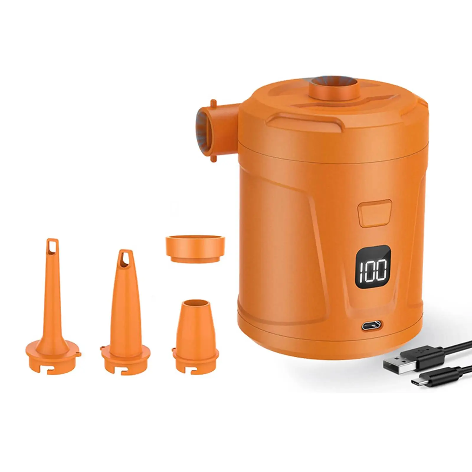 مضخة هواء كهربائية منزلية قابلة لإعادة الشحن للتخييم في الهواء الطلق مضخة صغيرة مدمجة لوسائد قابلة للنفخ حلقات السباحة سرير هوائي للقوارب