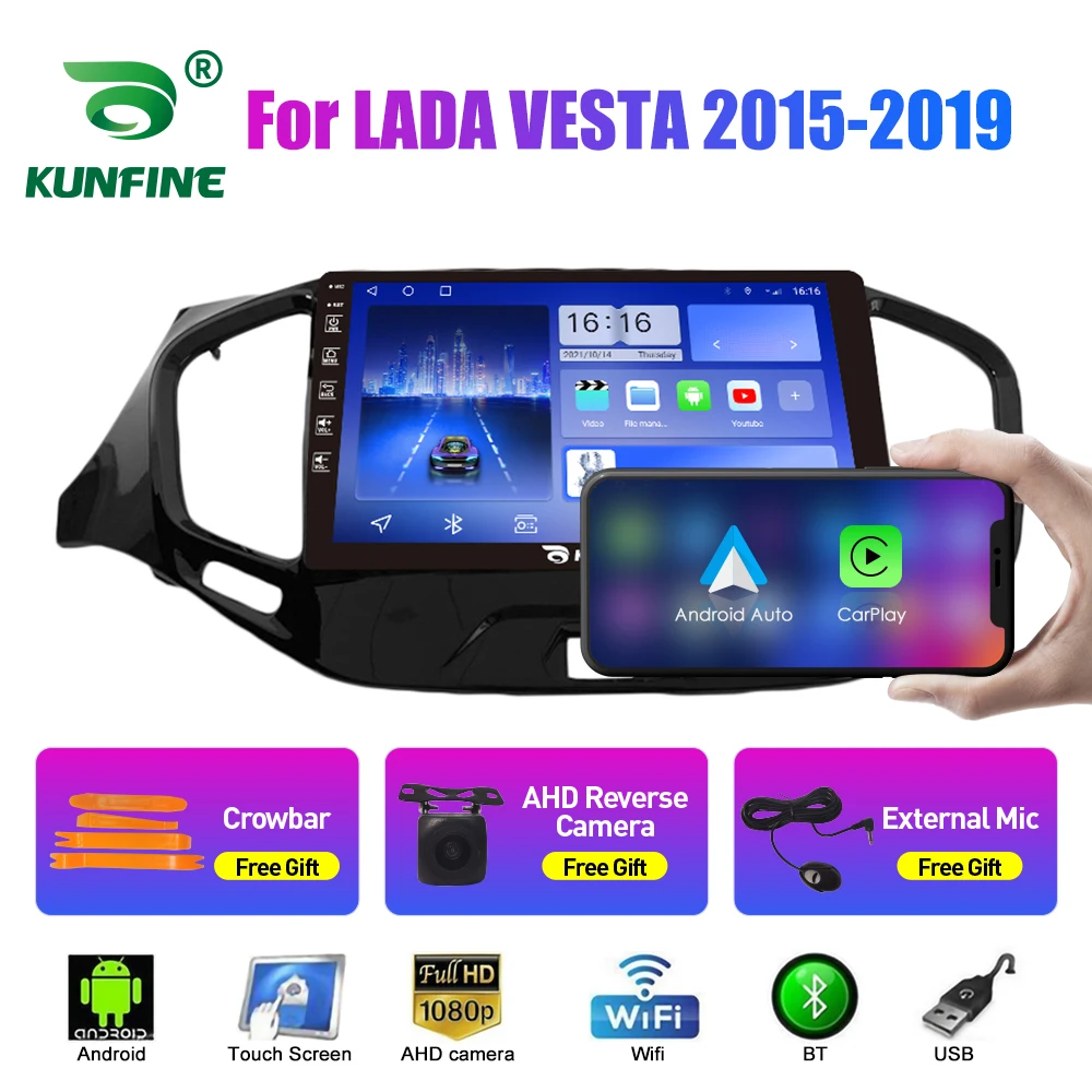 Car Radio For LADA VESTA 2015-2019 LHD Octa Core Android 10.0 Car DVD GPS Navigation Player Deckless Car Stereo WIFI Headunit