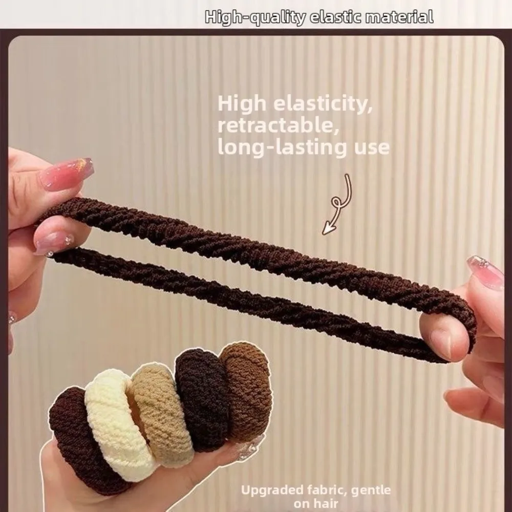 

5/10 шт. универсальных резинок для волос разных цветов, высокоэластичные, для укладки и декора, утолщенные, для женщин и девочек