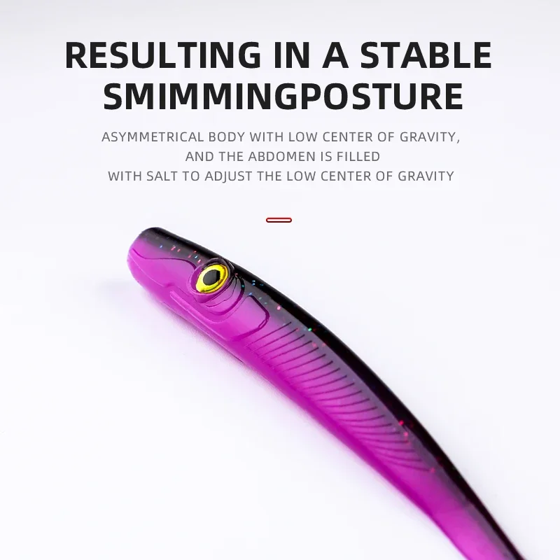 Crazy Slug Soft Shad Lure 18cm 3pcs/bag Fishing Lure Seabass مصنوعی بیت سلیکون ورم Shad Eel Needfish Fishing Tackle