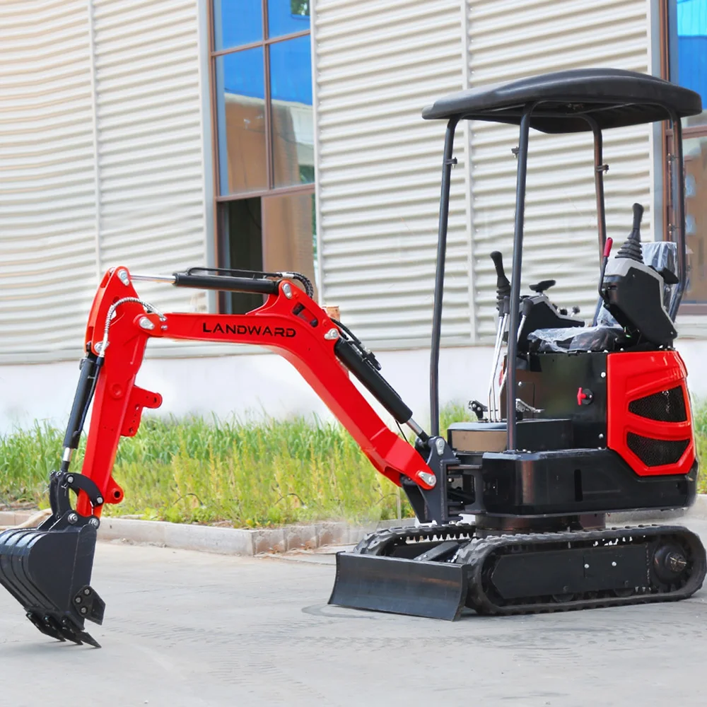Landward 1.3 طن حفارات صغيرة مخصصة جديدة هيدروليكية الزاحف مايكرو حفار 1 طن 2 طن المنزل استخدام حفارة صغيرة مع الملحقات #3