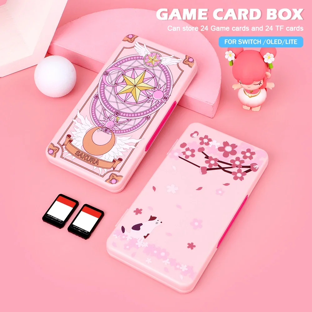 24 IN 1 Game Card Case Holder Magnetic Closure Hard Shell Protective Game Card Storage Box for NS Switch/Switch OLED/Switch Lite